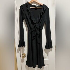 Express black wrap dress size 3/4.